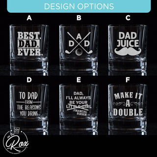 "Best Dad Ever" Engraved Whiskey Glass