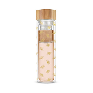 Blair™ Insulated Glass Travel Mug with Tea Infuser Bee