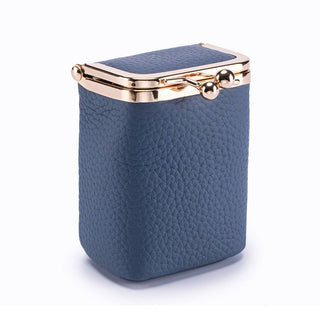 Black Leather Pocket Wallet with Mirror