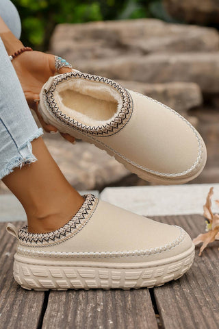 US10 (CN42) Black Suede PU Slippers