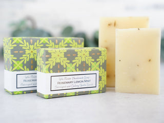 Rosemary Lemon Mint Handmade Soap: 6 oz
