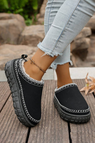 US8 (CN39) Black Suede PU Slippers