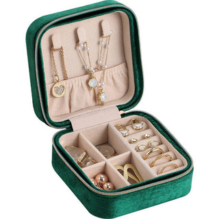 Beige VELVET JEWELRY BOX