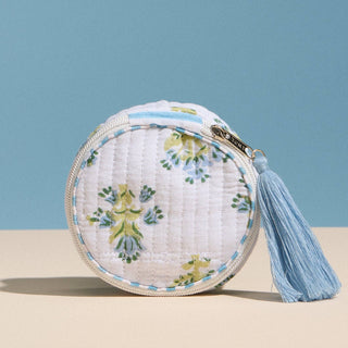 Quilted Floral Coin Pouch