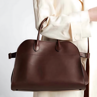 Brown Leather Margaux Tote Bag/Work Satchel