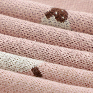 100% Luxury Cotton Receiving Swaddle Baby Blanket - Sheep: Taupe
