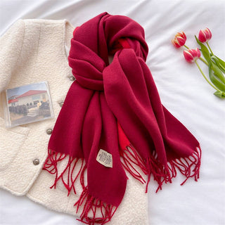 Faux Cashmere Scarf - Light Purple