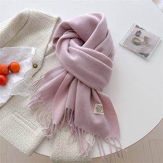 Faux Cashmere Scarf - LIGHT GREY