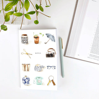 Softtouch Cover Notebook with Original Watercolor Artwork: Chairs