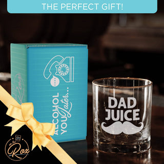 "Dad Juice" Engraved Whiskey Glass