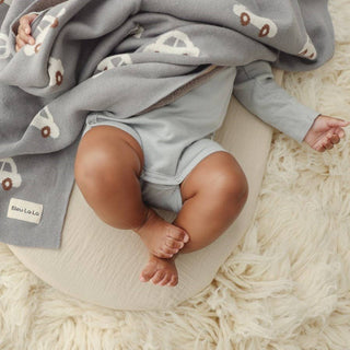 100% Luxury Cotton Receiving Swaddle Baby Blanket - Cars: Cream