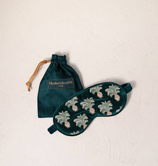 Pineapples Eye Mask: Emerald, Velvet