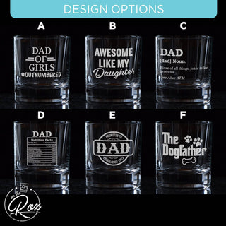 "Awesome Like My Daugther" Engraved Whiskey Glass
