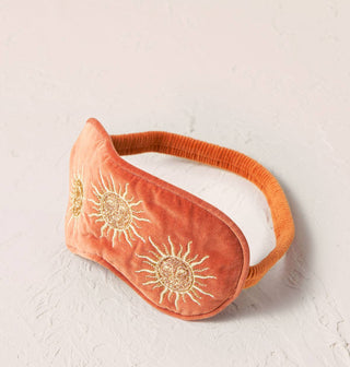 Sun Goddess Scatter Eye Mask: Rust, Velvet