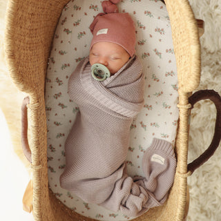 100% Organic Luxury Cotton Swaddle Receiving Baby Blanket: Lilac