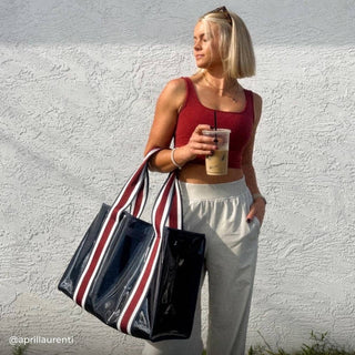 Rugby Stripe Navy Case-Mate Jelly Tote Bag