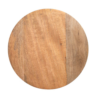 Wood 16" Round Footed Natural Mango Wood Board
